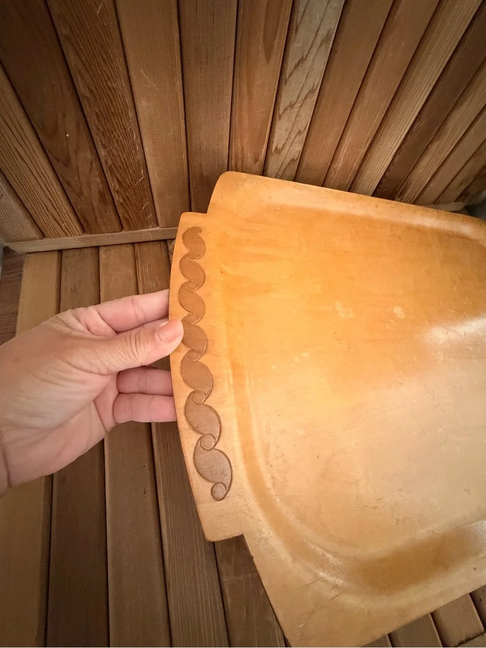 S.E. Overton Bentwood Vintage Serving Tray, Mid-Century Wood